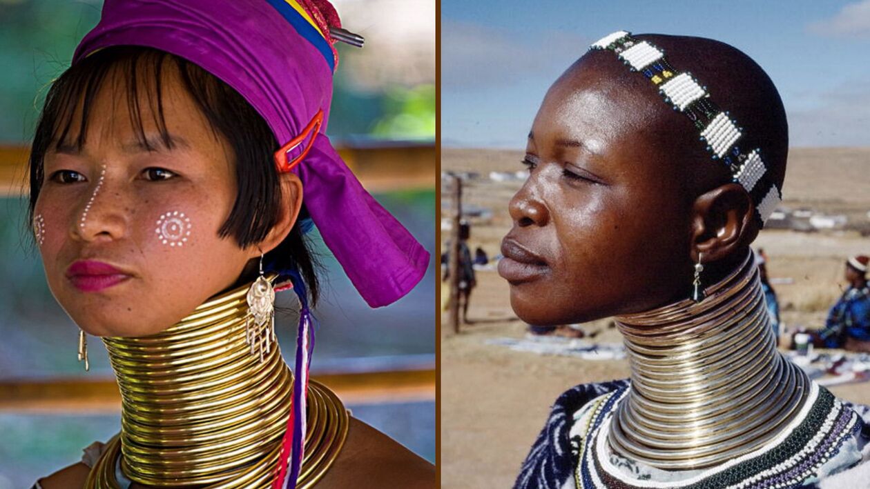 lengthening the neck in African tribal women
