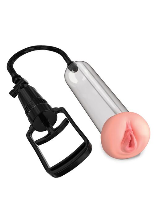 Pump -up with a female vaginal nozzle